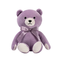 Treasure Corner Purple Plush Teddy Bear with Satin Bow
