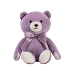 Treasure Corner Purple Plush Teddy Bear with Satin Bow